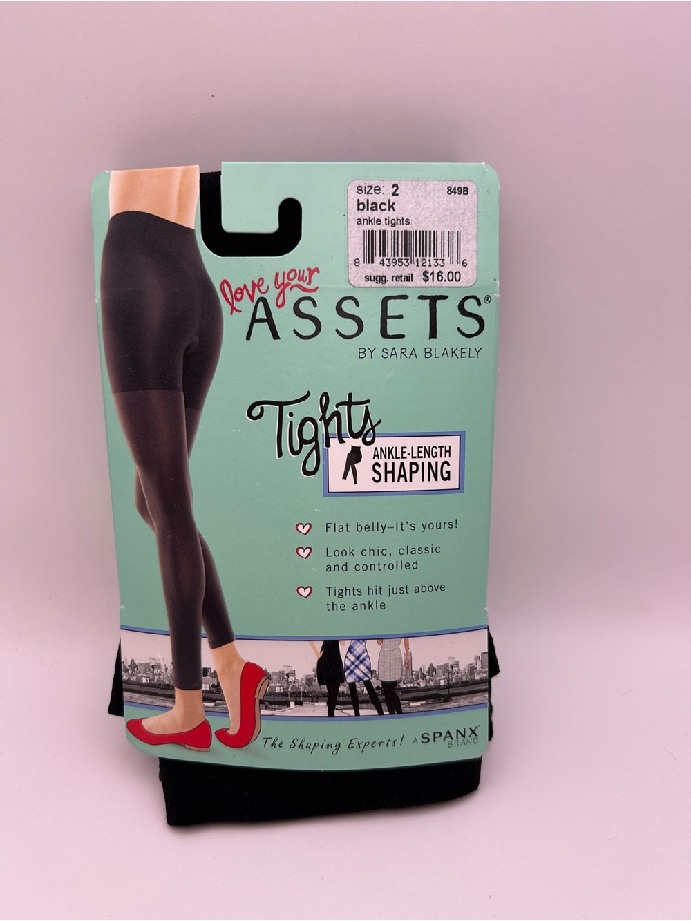 NWT Spanx Ankle Length Shaping Tights Assets Black Size 2